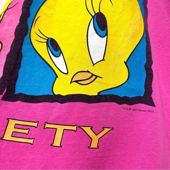 Vintage 90s Y2K Tweety Bird Loony Toons Sleep Dress Shirt Night Gown, One Size - Picture 6 of 12